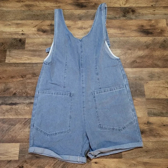 Women's Light Blue Denim Jumpsuit - Picture 3 of 7